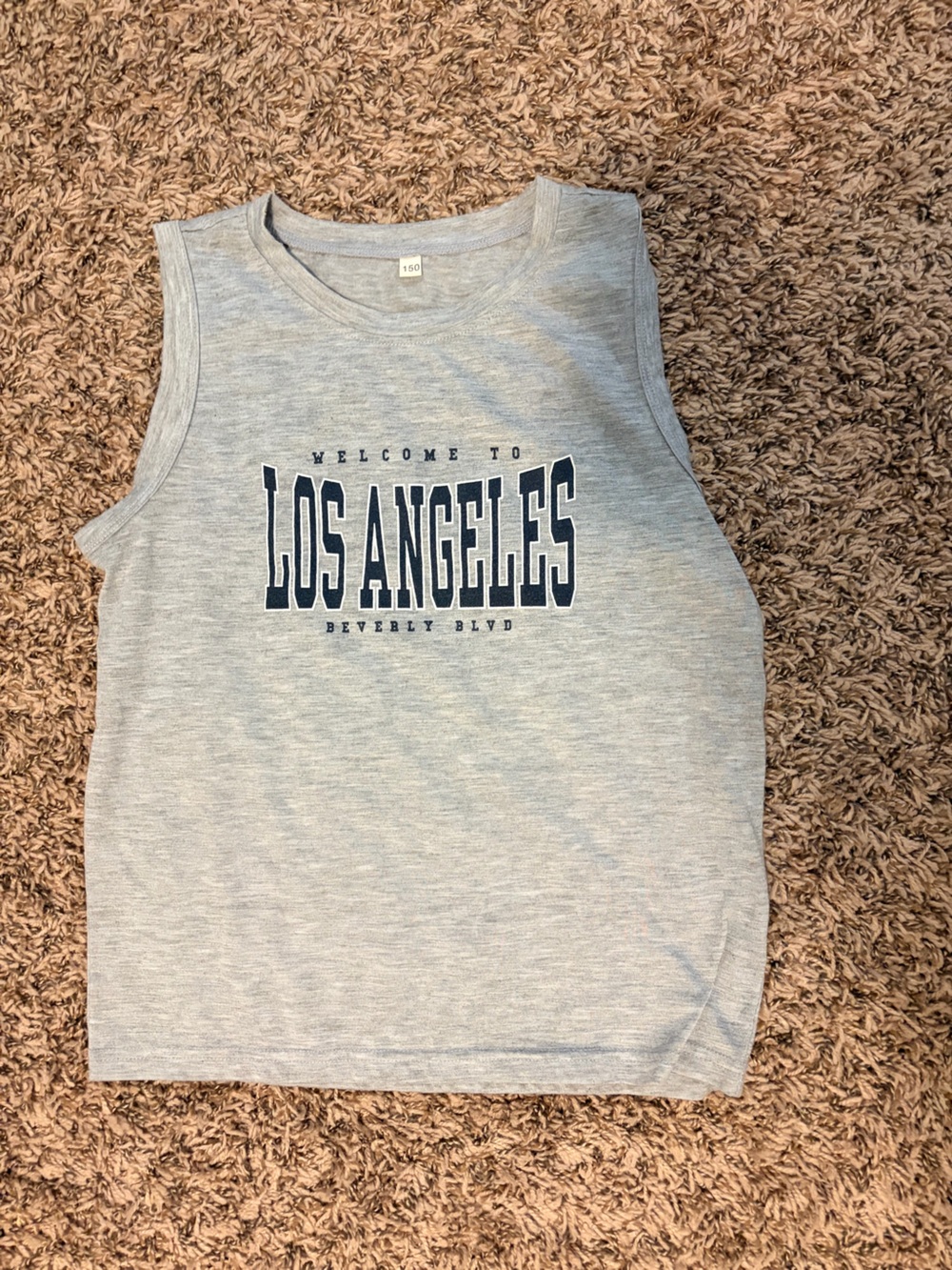 Los Angeles Grey Graphic Tank Top